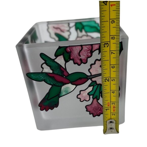 Vintage Joan Baker Designs Hummingbird Candle Holder 3” Hand Painted Flowers - Picture 9 of 10
